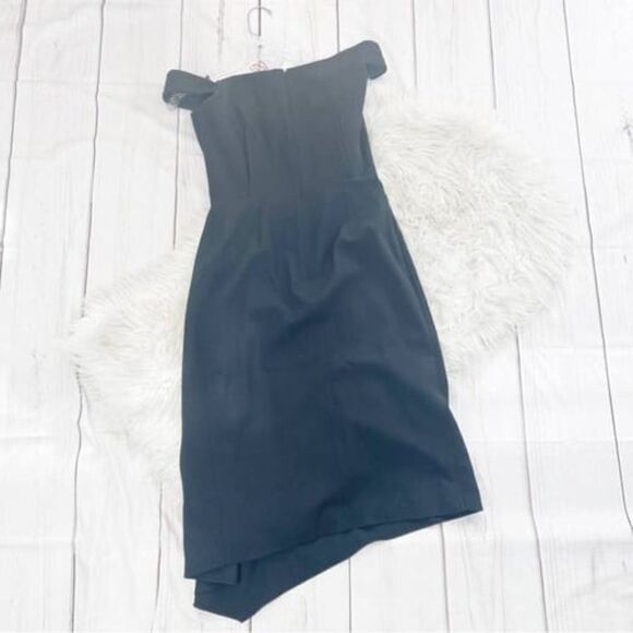 Alexander McQueen Women's Black Wool Crepe Midi Dress Size 42 - Picture 15 of 16